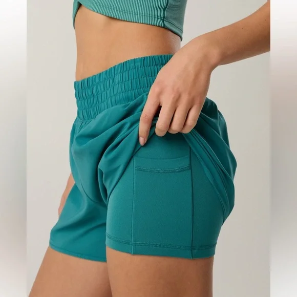 NWT Aerie 4" Hot Stuff Short in Fresh Teal Sz XS. - Picture 2 of 14